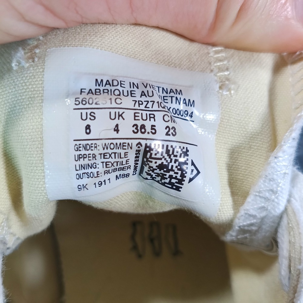 Converse Chuck Taylor All Star Lift Sneakers Women 6 White Platform Low Top - Picture 6 of 7